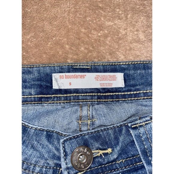 NOBO Womens Juniors Flare Jeans Size 5 Stretch Med Wash Low Rise No Boundaries - Picture 3 of 7